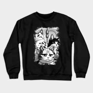 Three Cats Crewneck Sweatshirt